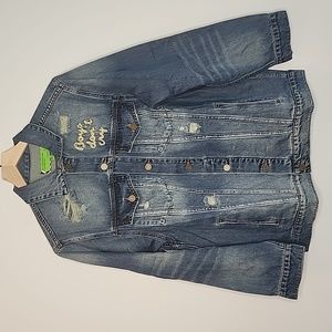 Sandrine Rose by Free People boys dont cry distressed jean jacket size m…